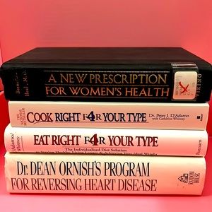 Cook /Eat Right 4 Your Type, Reversing Heart Disease, Women’s Health Lot -B002